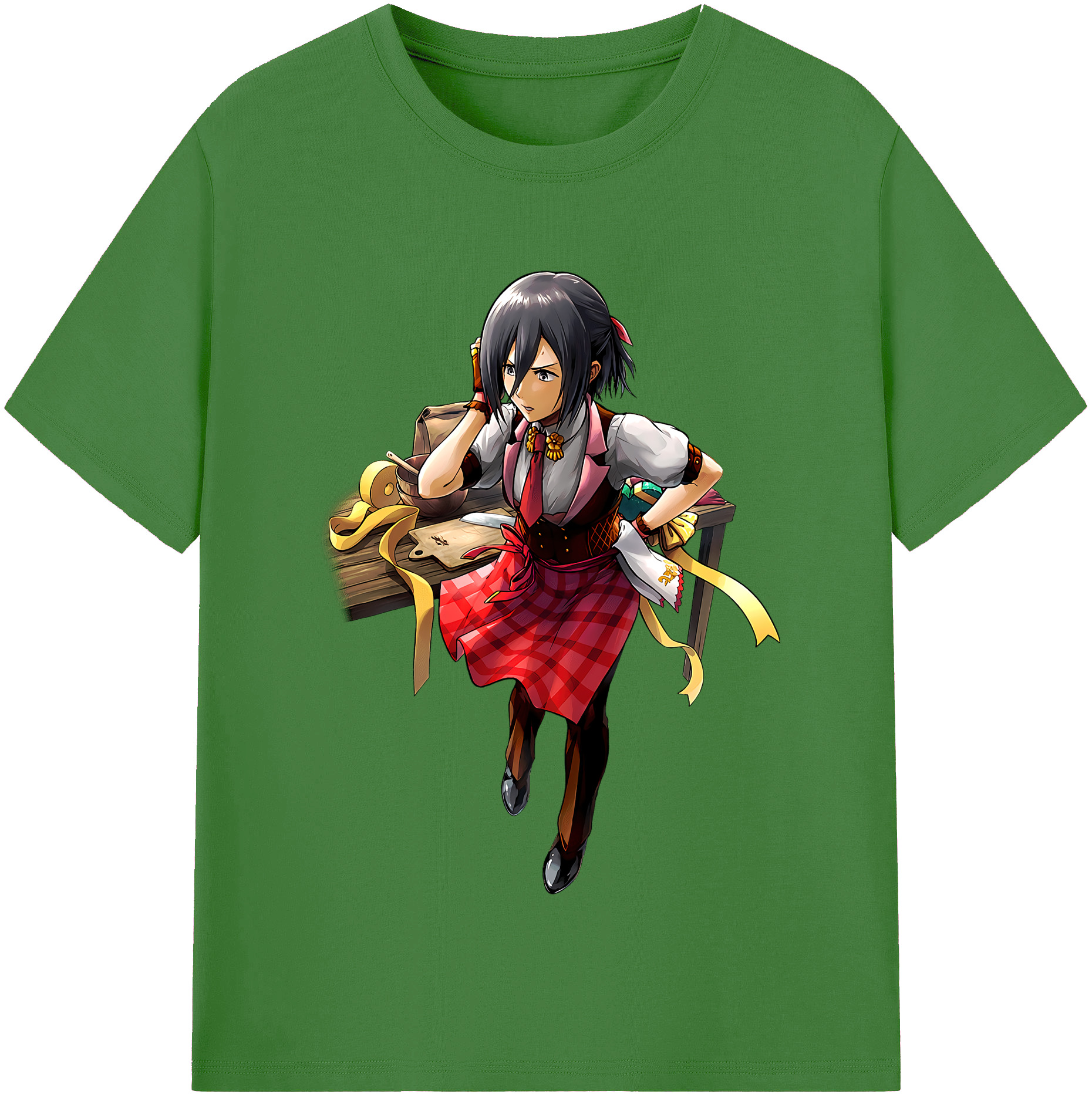 （画像用） 進撃の巨人 ミカサ·アッカーマン Attack on Titan Mikasa Ackerman レディースカジュアルプリントTシャツ（綿100％）